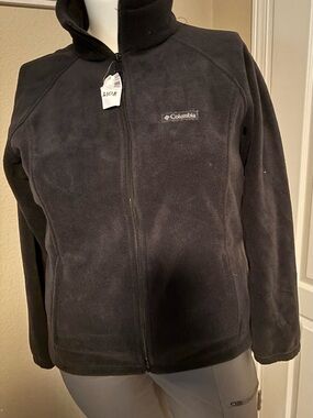 Columbia Black Full-Zip Fleece Jacket Size 1X BNWOT